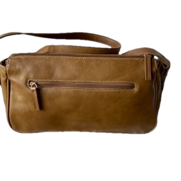 Liz Claiborne Leather Shoulder Crossbody Bag in Camel Tobacco - Picture 2 of 4